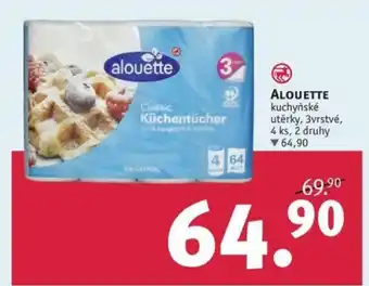 Rossmann ALOUETTE kuchyňské utěrky, 3vrstvé, 4 ks nabídka