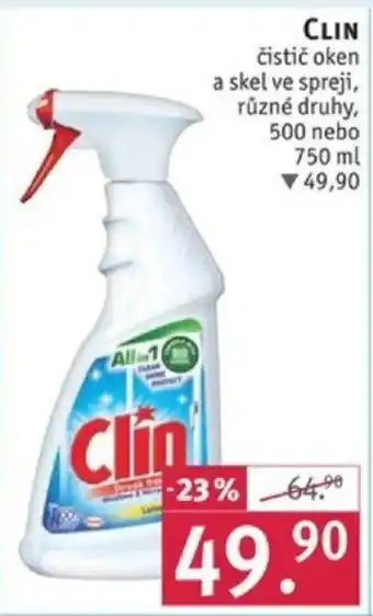 Rossmann CLIN čistič oken a skel ve spreji nabídka