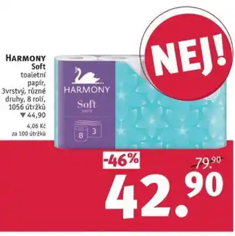 Rossmann HARMONY Soft toaletní papír nabídka