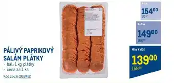 Makro PÁLIVÝ PAPRIKOVÝ SALÁM PLÁTKY nabídka