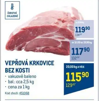 Makro VEPŘOVÁ KRKOVICE BEZ KOSTI nabídka