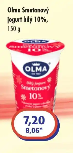 ČEPOS Olma Smetanový jogurt bílý 10%, 150 g nabídka