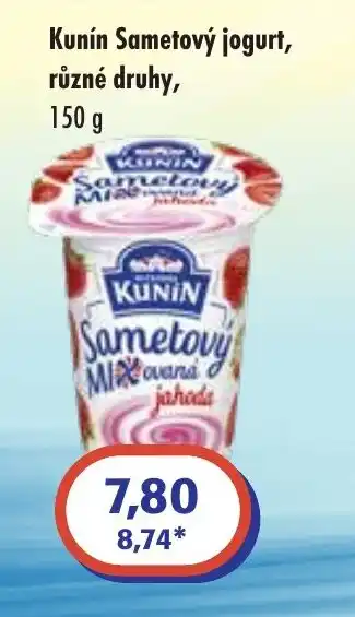 ČEPOS Kunín Sametový jogurt, různé druhy,150 g nabídka