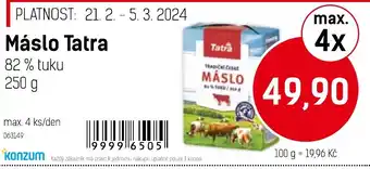 Konzum Máslo Tatra nabídka