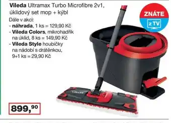 Ráj drogerie Vileda Ultramax Turbo Microfibre 2v1, úklidový set mop + kýbl nabídka