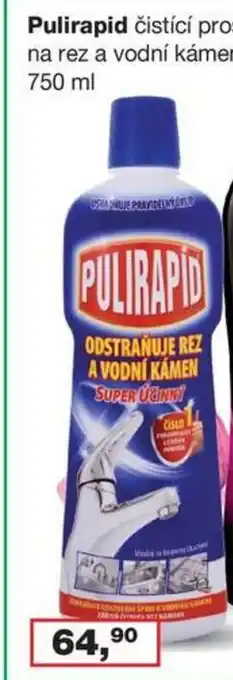 Ráj drogerie Pulirapid čistící prostředek na rez a vodní kámen, 750 ml nabídka