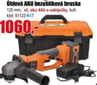 Úhlová AKU bezuhlíková bruska
