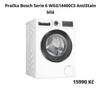 Datart Pračka Bosch Serie 6 WGG14400CS AntiStain bílá nabídka
