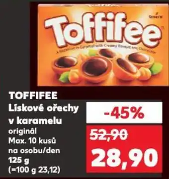 Kaufland TOFFIFEE Liskové ořechy v karamelu nabídka