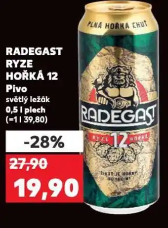 Kaufland RADEGAST RYZE HOŘKÁ 12 Pivo nabídka