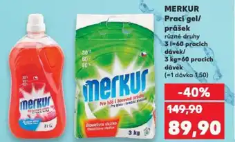 Kaufland MERKUR Prací gel/ prášek nabídka