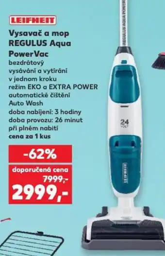 Kaufland Vysavač a mop REGULUS Aqua Power Vac nabídka
