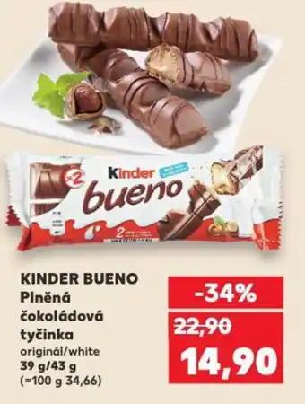 Kaufland KINDER BUENO Plněná čokoládová tyčinka nabídka