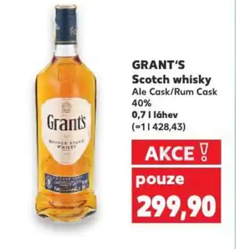 Kaufland GRANT'S Scotch whisky nabídka