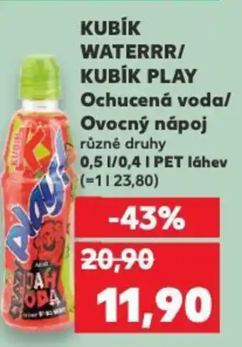 Kaufland KUBİK WATERRR/ KUBÍK PLAY Ochucená voda/ Ovocný nápoj nabídka