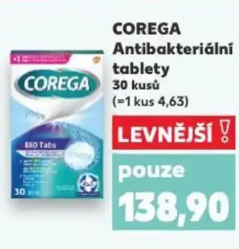 Kaufland COREGA Antibakteriální tablety 30 kusů nabídka