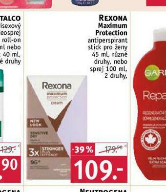 Rossmann Rexona maxium protection antiperspirant nabídka