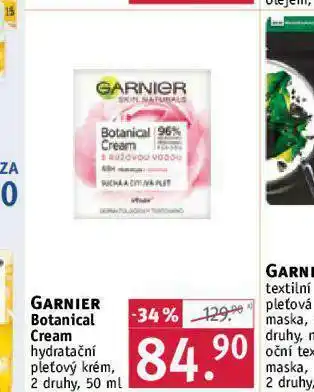 Rossmann Garnier botanical cream nabídka