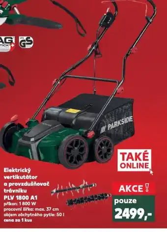 Kaufland Elektrický vertikutátor a provzdušňovač trávníku PLV 1800 A1 nabídka