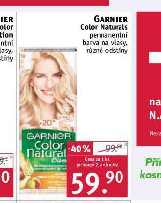 Rossmann Garnier color naturals permanentní barva na vlasy nabídka