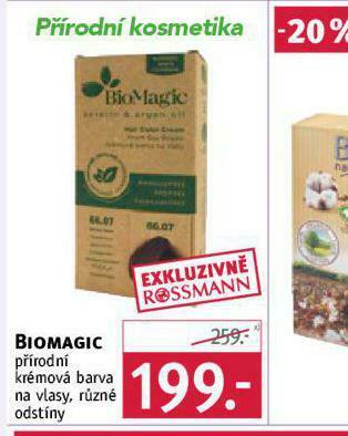 Rossmann Biomagic přírodní krémová barva na vlasy nabídka