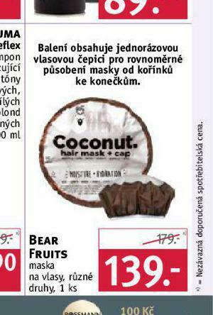 Rossmann Bear fruits maska na vlasy nabídka
