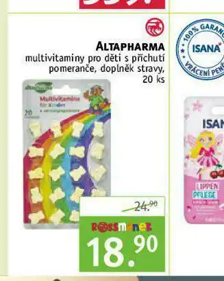 Rossmann Altapharma multivitamínky pro děti nabídka