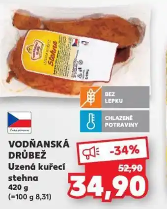 Kaufland VODŇANSKÁ DRŮBEŽ Uzená kuřecí stehna 420 g nabídka