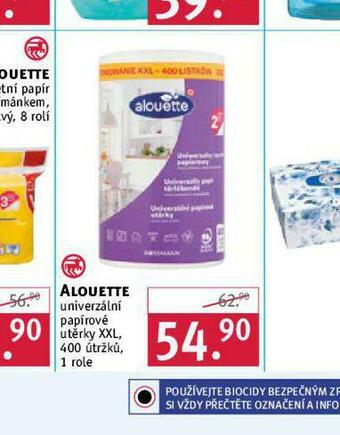 Rossmann Alouette papírové utěrky xxl nabídka
