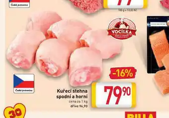 Billa Kuřecí stehna spodní a hroní nabídka