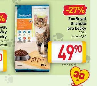 Billa Zooroyal granule rpo kočky nabídka