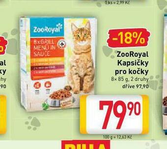 Billa Zooroyal kapsičky pro kočky nabídka