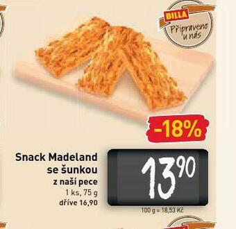 Billa Snack madeland se šunkou nabídka