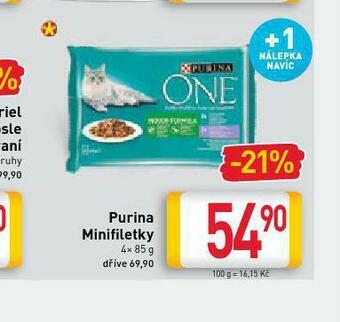 Billa Purina minifiletky pro kočky nabídka