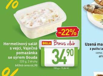 Billa Vaječná pomazánka se sýrem gouda nabídka