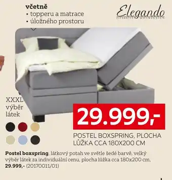 XXXLutz POSTEL BOXSPRING, PLOCHA LŮŽKA CCA 180X200 CM nabídka
