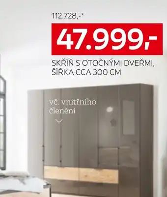 XXXLutz SKŘÍŇ S OTOČNÝMI DVEŘMI, ŠÍŘKA CCA 300 CM nabídka