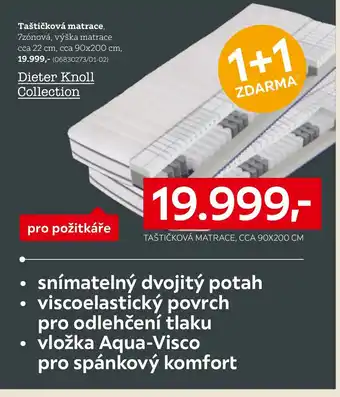 XXXLutz TAŠTIČKOVÁ MATRACE, CCA 90X200 CM nabídka