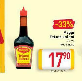 Billa Maggi tekuté koření nabídka
