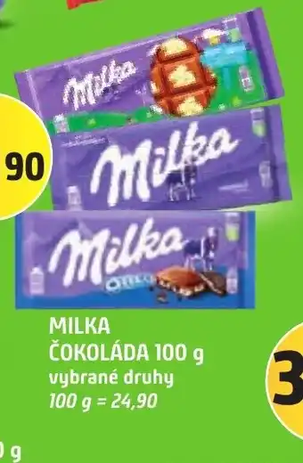 Trefa MILKA ČOKOLÁDA 100 g nabídka
