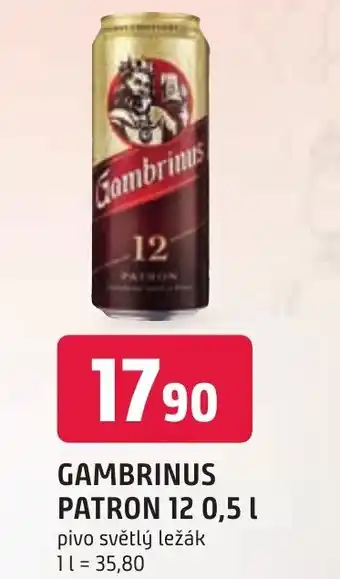 Trefa GAMBRINUS PATRON 12 0,5 L nabídka