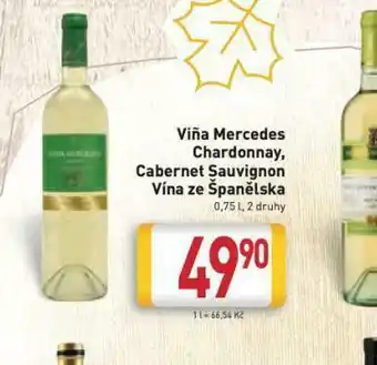Billa Vina mercedes cabernet sauvignon nabídka