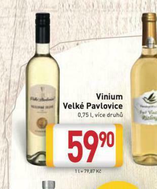 Billa Vinium velké pavlovice nabídka