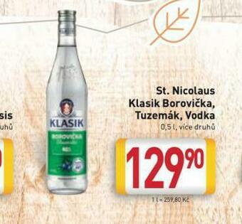 Billa St. nicolaus vodka nabídka