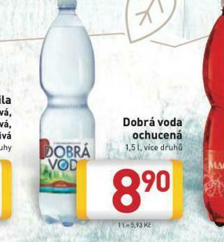 Billa Dobrá voda ochucená nabídka