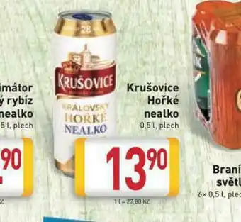Billa Pivo krušovice hořké nealko nabídka
