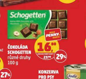 Penny Market Čokoláda schogetten nabídka