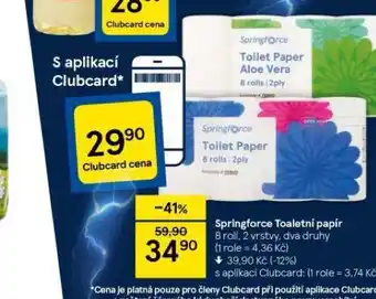 Tesco Springforce toaletní papír nabídka
