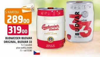 Terno BUDWEISER BUDVAR ORIGINAL, BUDVAR 33 nabídka