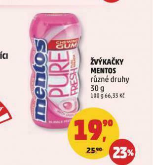 Penny Market Řvýkačky mentos nabídka